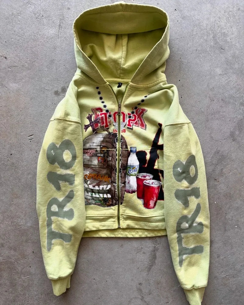 Alphabet Anime Fashion Retro Versatile