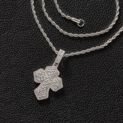 CRUCE CRISTALE PLACATA CU AUR 18K