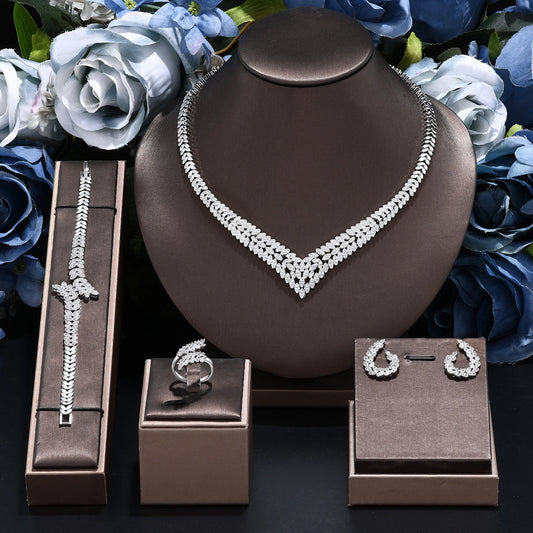 PROMOTIE COLIER+BRATARA+INEL+CERCEI CRISTAL PLACAT AUR 24K