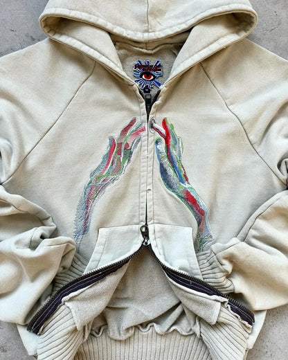 Zipper Hoodie Men Y2K New Harajuku Gothic
